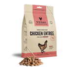 Vital Essentials® Freeze-Dried Raw Chicken Entree Dog Food 14oz Mini Patties / Mini Nibs (3-pack promo)