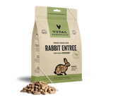 Vital Essentials® Freeze-Dried Raw Rabbit Entree Dog Food 14oz Mini Patties / Mini Nibs (3-pack promo)