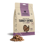 Vital Essentials® Freeze-Dried Raw Turkey Entree Dog Food 14oz Mini Patties / Mini Nibs (3-pack promo)
