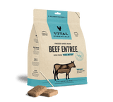 Vital Essentials® Freeze-Dried Raw Beef Entree Dog Food 14oz Mini Patties / Mini Nibs (3-pack promo)
