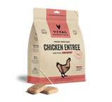 Vital Essentials® Freeze-Dried Raw Chicken Entree Dog Food 14oz Mini Patties / Mini Nibs (3-pack promo)