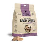 Vital Essentials® Freeze-Dried Raw Turkey Entree Dog Food 14oz Mini Patties / Mini Nibs (3-pack promo)