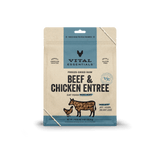 Vital Essentials® Freeze-Dried Raw Beef & Chicken Entree Cat Food 8oz Mini Patties / Mini Nibs (3-pack promo)