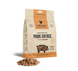 Vital Essentials® Freeze-Dried Raw Pork Entree Cat Food 8oz Mini Patties / Mini Nibs (3-pack promo)