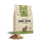 Vital Essentials® Freeze-Dried Raw Rabbit Entree Cat Food 8oz Mini Patties / Mini Nibs (3-pack promo)