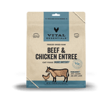 Vital Essentials® Freeze-Dried Raw Beef & Chicken Entree Cat Food 8oz Mini Patties / Mini Nibs (3-pack promo)