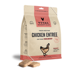 Vital Essentials® Freeze-Dried Raw Chicken Entree Cat Food 8oz Mini Patties / Mini Nibs (3-pack promo)