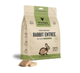 Vital Essentials® Freeze-Dried Raw Rabbit Entree Cat Food 8oz Mini Patties / Mini Nibs (3-pack promo)