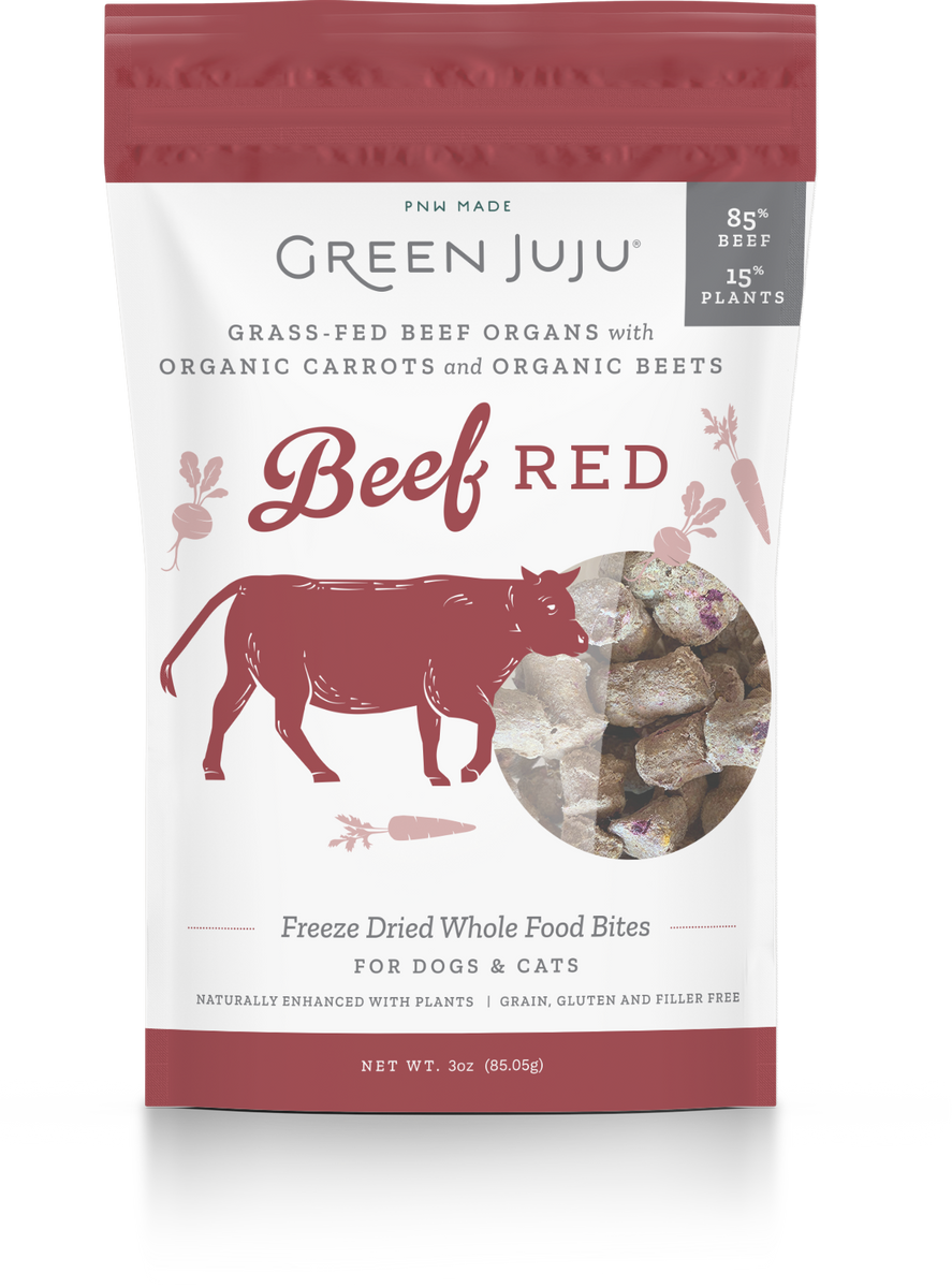 GREEN JUJU BEEF RED FREEZE DRIED TOPPERS LOYALTY & CO.