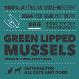 LOYALTY PET TREATS GREEN LIPPED MUSSELS 80G