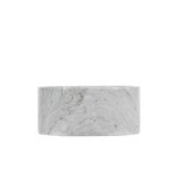 HOUNDZTOOTH MARBLE DOG BOWL WHITE CARRARA