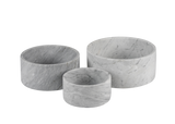 HOUNDZTOOTH MARBLE DOG BOWL WHITE CARRARA