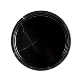 HOUNDZTOOTH MARBLE DOG BOWL BLACK CARRARA