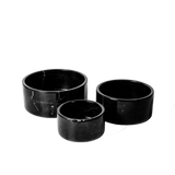 HOUNDZTOOTH MARBLE DOG BOWL BLACK CARRARA