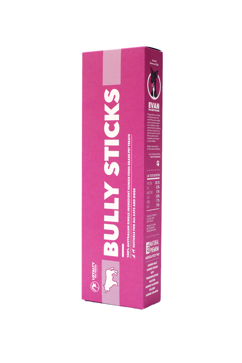 LOYALTY PET TREATS BULLY STICKS MEDIUM 80G LOYALTY & CO.