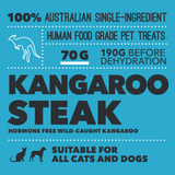LOYALTY PET TREATS KANGAROO STEAK 70G