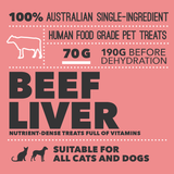 LOYALTY PET TREATS BEEF LIVER 70G