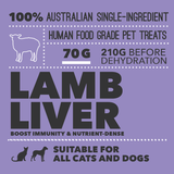 LOYALTY PET TREATS LAMB LIVER 70G
