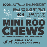 LOYALTY PET TREATS MINI ROO CHEWS 40G (CLEARANCE EXP 19 MAR 2025)