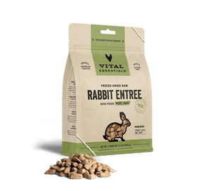 Vital Essentials® Freeze-Dried Raw Rabbit Entree Dog Food Mini Nibs, 5.5 oz(3-pack promo)