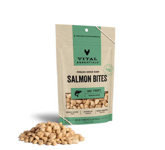 Vital Essentials® Freeze-Dried Raw Salmon Bites Dog Treats, 2.5 oz