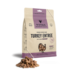 Vital Essentials® Freeze-Dried Raw Turkey Entree Cat Food 8oz Mini Patties / Mini Nibs (3-pack promo)