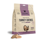 Vital Essentials® Freeze-Dried Raw Turkey Entree Cat Food 8oz Mini Patties / Mini Nibs (3-pack promo)
