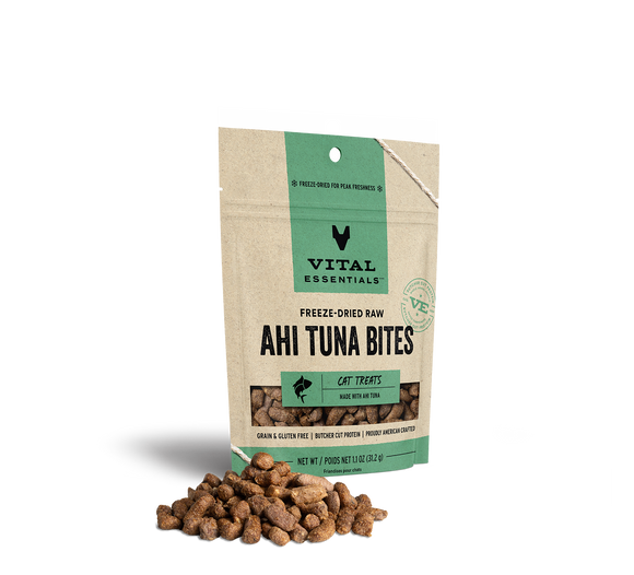 Vital Essentials® Freeze-Dried Ahi Tuna Bites Cat Treats, 1.1 oz