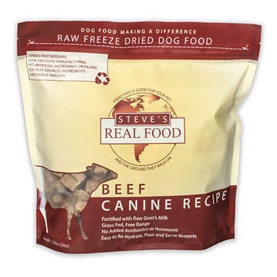 STEVE'S REAL FOOD - FREEZE DRIED BEEF RECIPE (CATS & DOGS) 20oz.