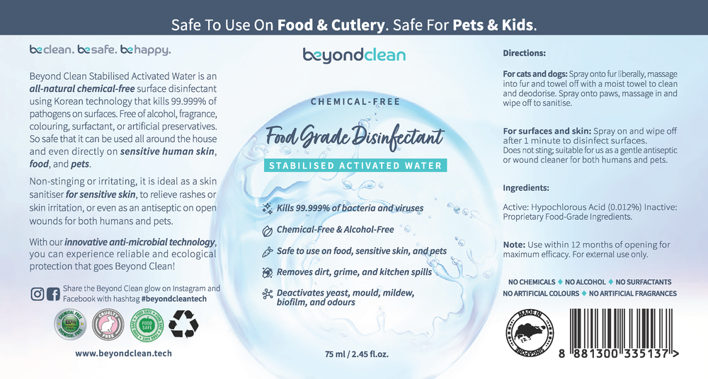 BEYOND CLEAN CHEMICAL-FREE FOOD GRADE DISINFECTANT – LOYALTY & CO.