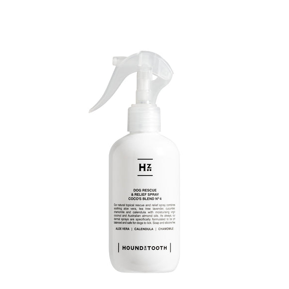 HOUNDZTOOTH COCO’S BLEND NO.4 RESCUE & RELIEF SPRAY FOR ITCHY SKIN 250ml