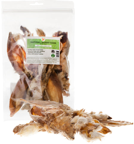 JR PET RABBIT EAR WITH HAIR 100G - BEST BEFORE AUG 2024